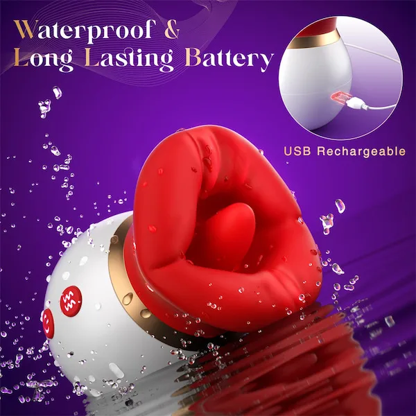 Máy rung hút kèm lưỡi bú liếm 3 in 1 massage kích thích điểm G — ảnh 7