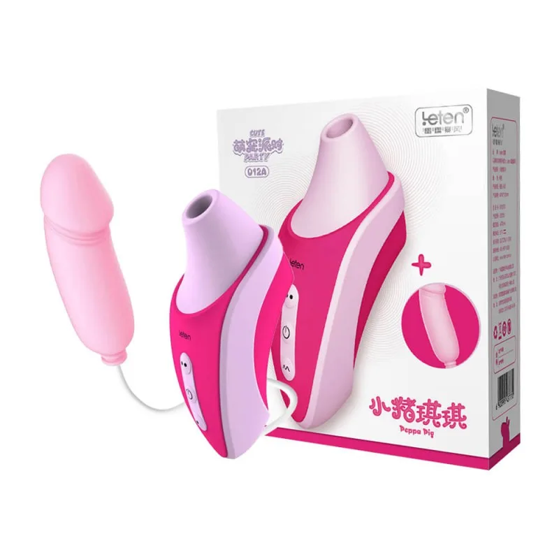 Máy bú mút Leten Peppa Pig 012A đa năng tặng trứng rung kích thích