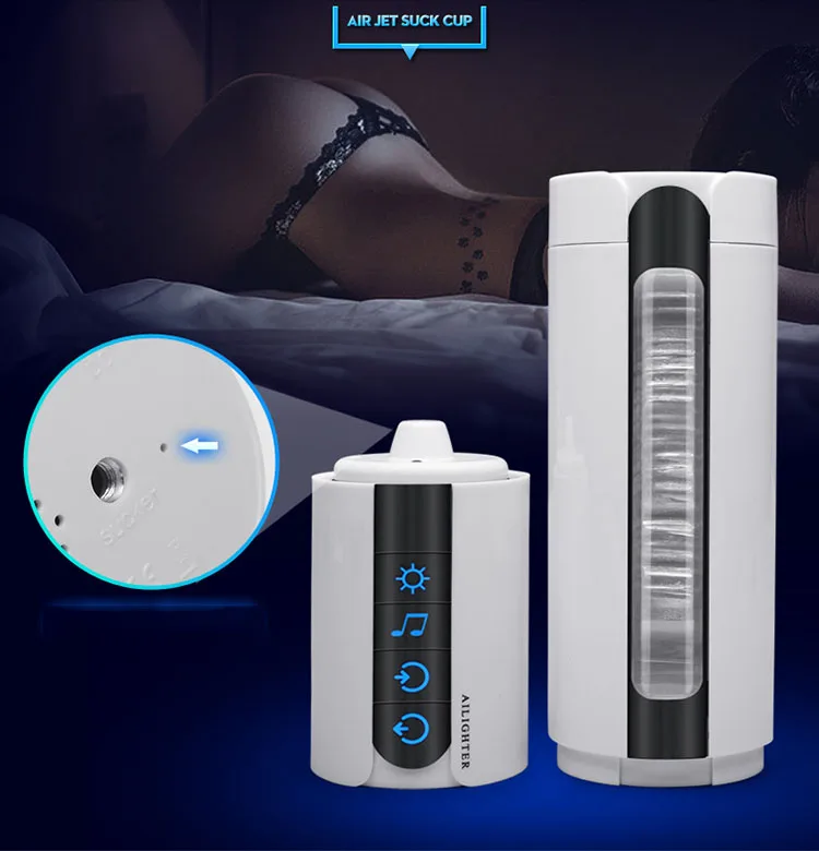 Máy bú mút dương vật tự động mini có sưởi ấm Air Jet tiện — hình 20