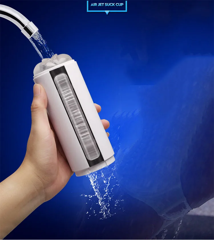 Máy bú mút dương vật tự động mini có sưởi ấm Air Jet tiện — hình 22