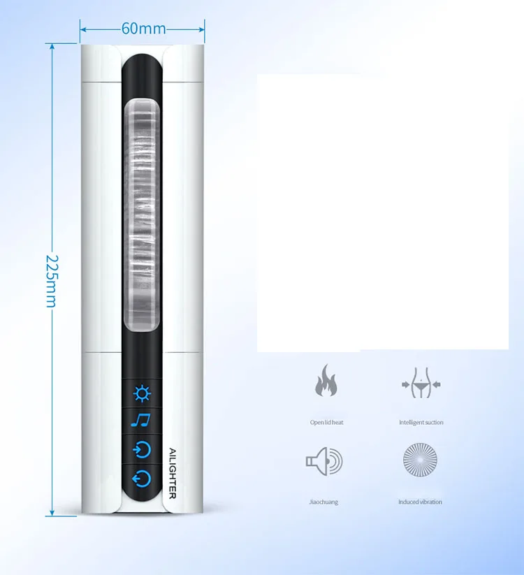 Máy bú mút dương vật tự động mini có sưởi ấm Air Jet tiện — hình 24