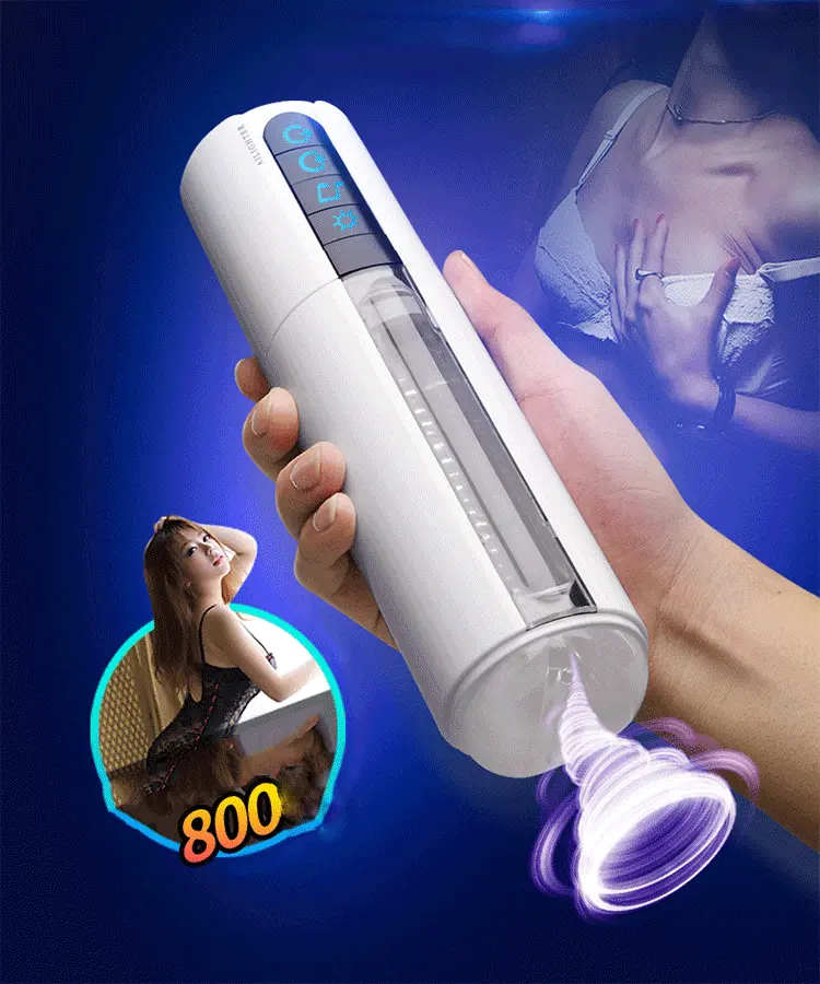 Máy bú mút dương vật tự động mini có sưởi ấm Air Jet tiện lợi — ảnh 3