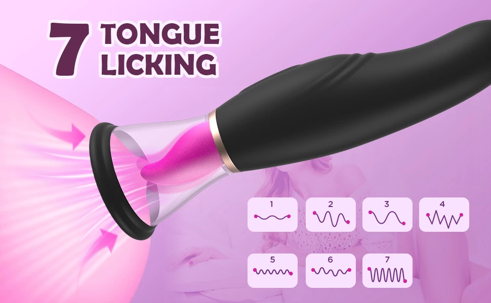 Máy hút bú liếm nhũ hoa A-one Su-shita massage âm đạo kích — 7 chế độ hút liếm đa dạng, dễ sử dụng