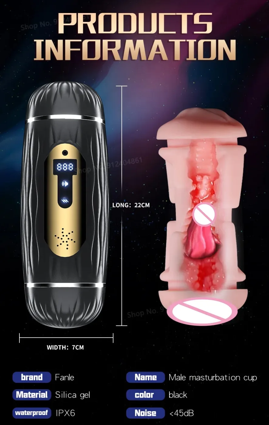 Âm đạo giả rung bú mút kích thích cực mạnh dành cho nam — hình 29
