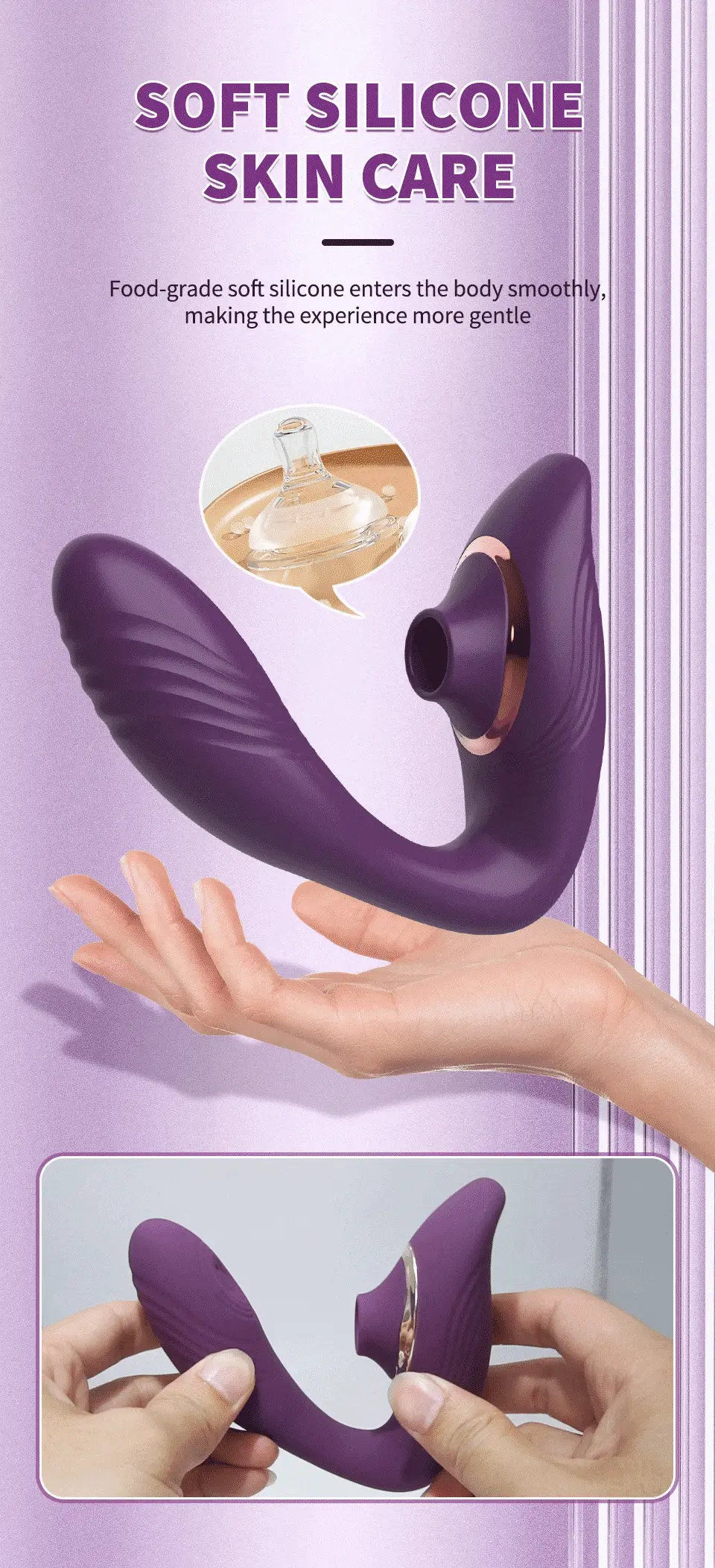 Máy massage 2 đầu Becky rung bú hút điểm G kích thích khoái cảm — ảnh 9