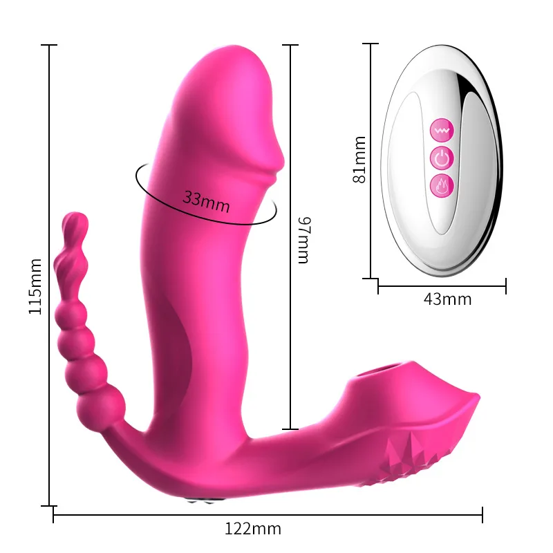 Máy massage 3 in 1 rung kích thích điểm G bú hút âm đạo toả — hình 2