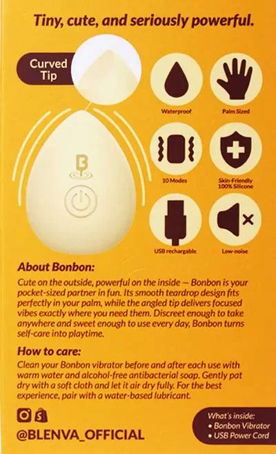 Máy Rung Âm Vật Mini Blenva Bonbon Hình Mút Trang Điểm Massge Êm Ái Nhỏ Gọn Kín Đáo — ảnh 6