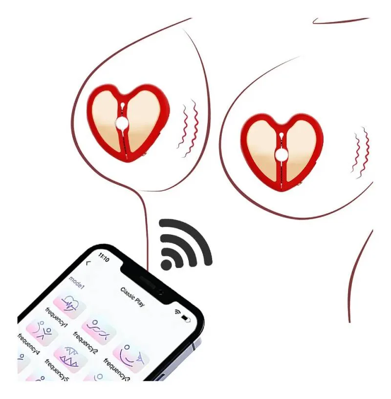 Máy Massage Ngực Kẹp Núm Vú Hình Trái Tim Điều Khiển App Kích Thích Nhũ Hoa Máy Massage Ngực Kẹp Núm Vú Hình Trái Tim Điều Khiển App — Máy massage ngực kẹp núm vú hình trái tim – chăm sóc vòng 1