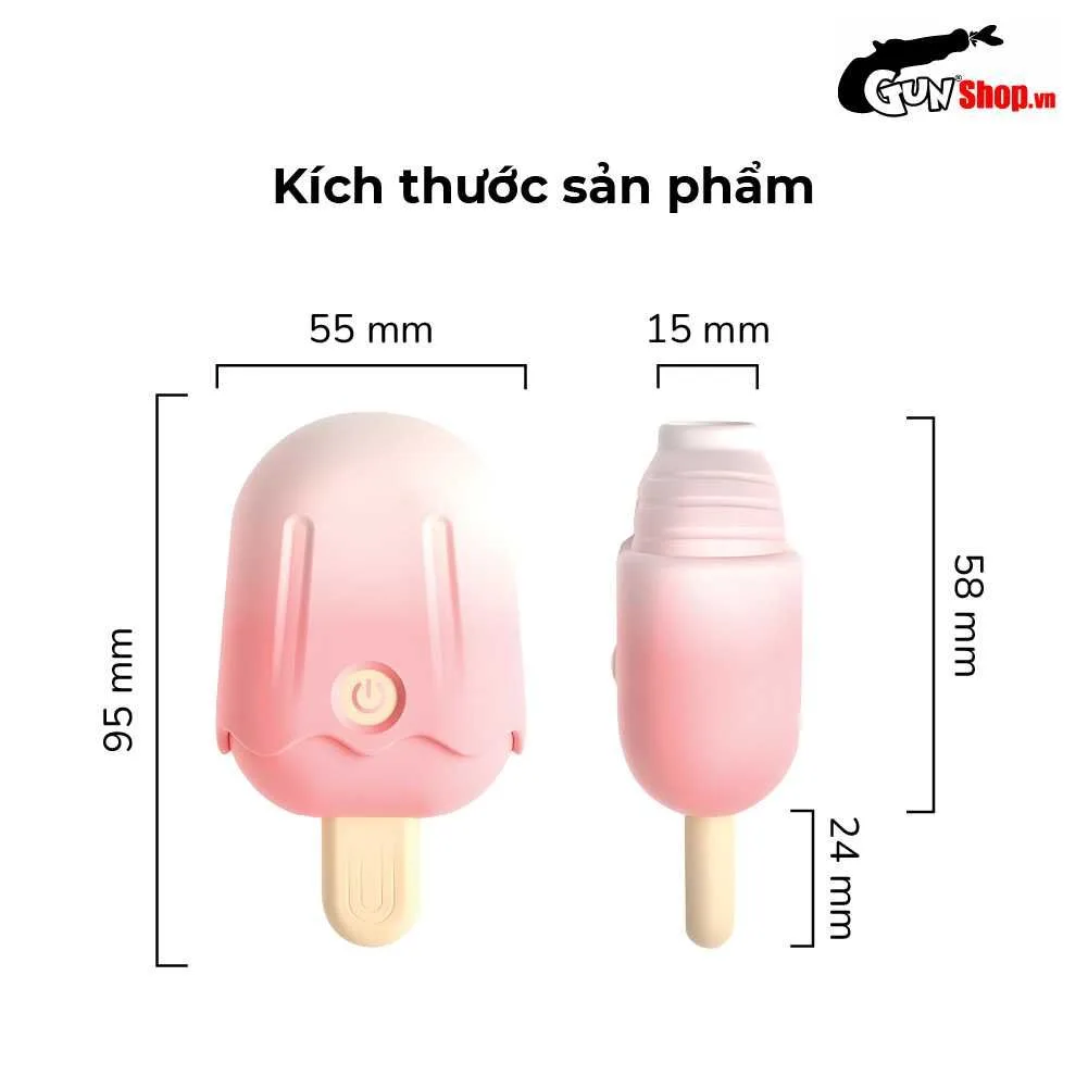 Trứng rung mini hút điểm G Suction Ice Lolly que kem kích thích — ảnh 2