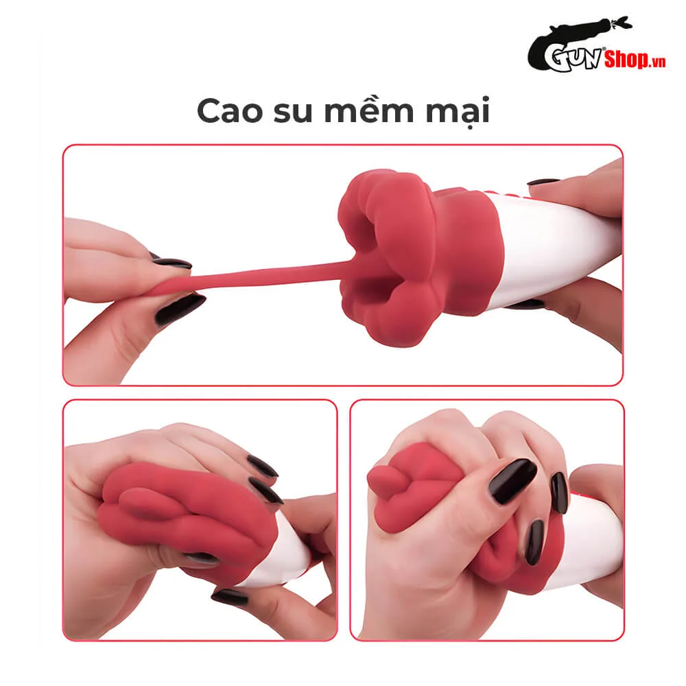 Máy massage son đỏ TQG III - Rung kích thích, lưỡi liếm, 2 đầu phụ — ảnh 4