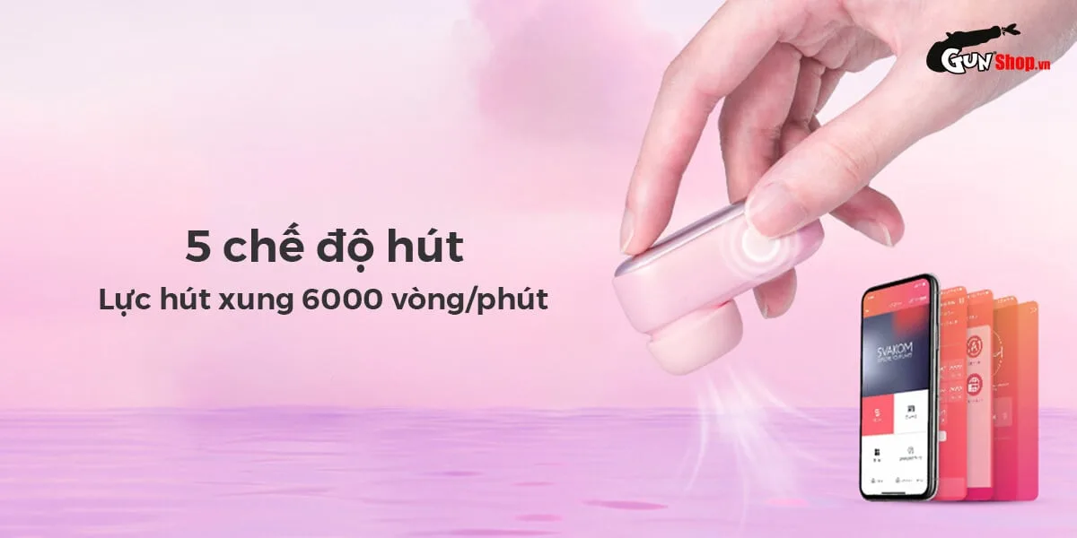 Máy massage Svakom Mimiki tai nghe bú hút app rung âm nhạc — Máy massage Svakom Mimiki hình tai nghe bú hút điều khiển