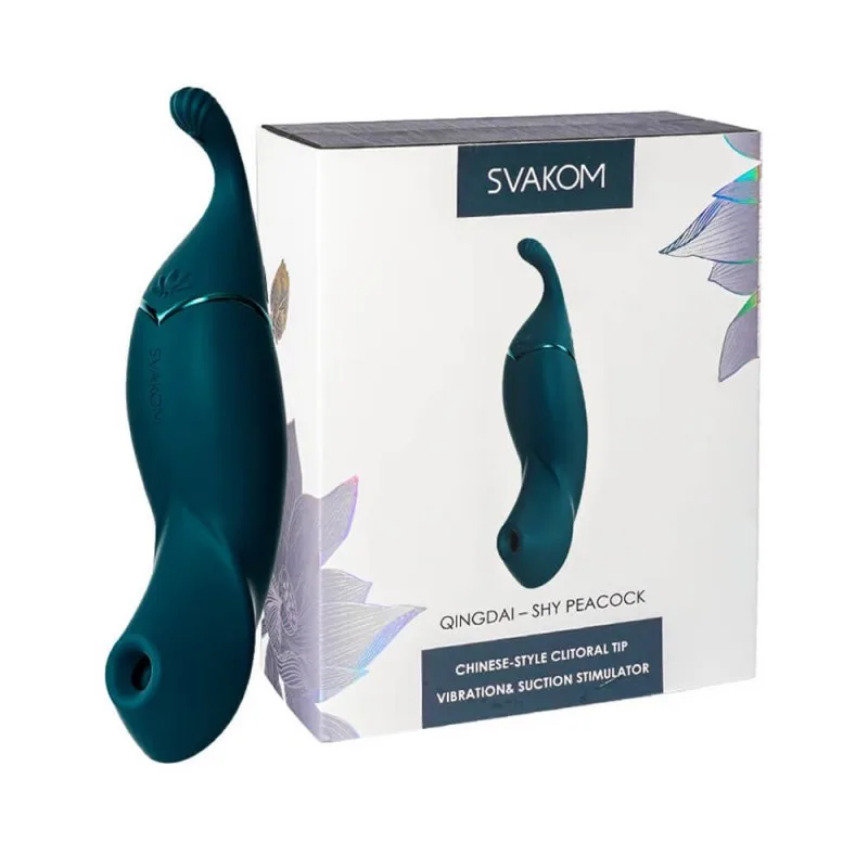 Máy massage Svakom Qingdai Shy Peacock 2 đầu rung hút siêu mạnh