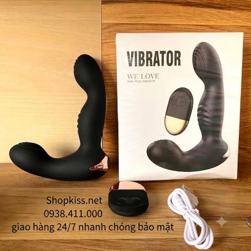 Máy Massage Tuyến Tiền Liệt Hậu Môn Anal Plug Rung 10 Chế Độ – Điều Khiển Từ Xa We Love