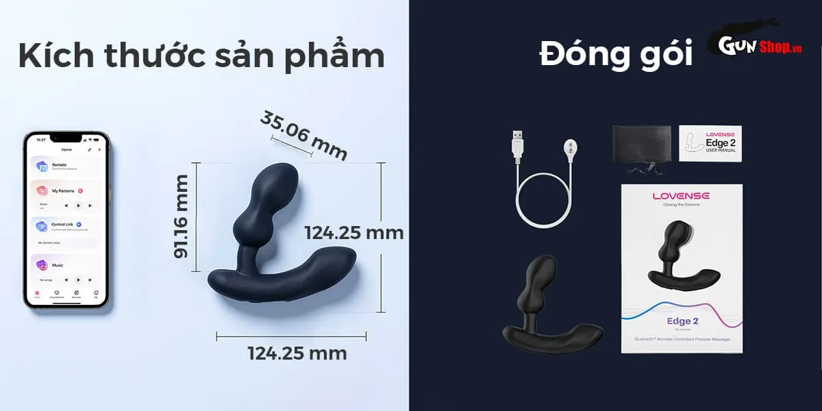Máy massage tiền liệt Lovense Edge 2 độc đáo chữ L app điều — Bảng giá Máy massage tuyến tiền liệt Lovense Edge 2 hình (9)