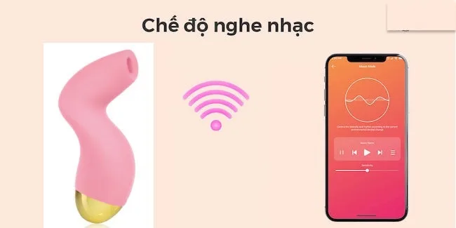 Svakom Pulse Pure Máy Massage Âm Vật Điều Khiển Qua App Công Nghệ Sóng Âm Svakom Pulse Pure Máy Rung Âm Vật App Sóng Âm Tăng Khoái Cảm — 3. Rung theo nhạc (Music Sync)