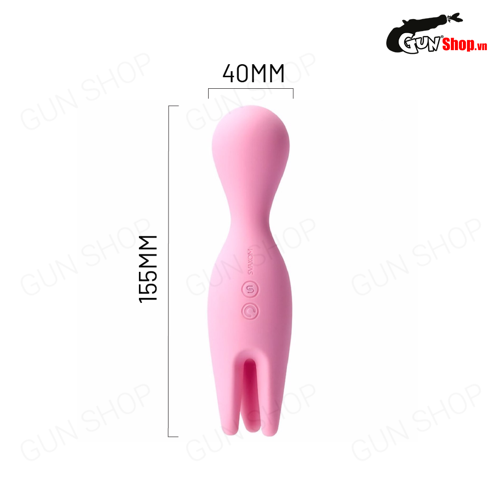 Máy rung Svakom Nymph 2 đầu sạc điện mạnh mẽ, kích thích sâu — ảnh 3