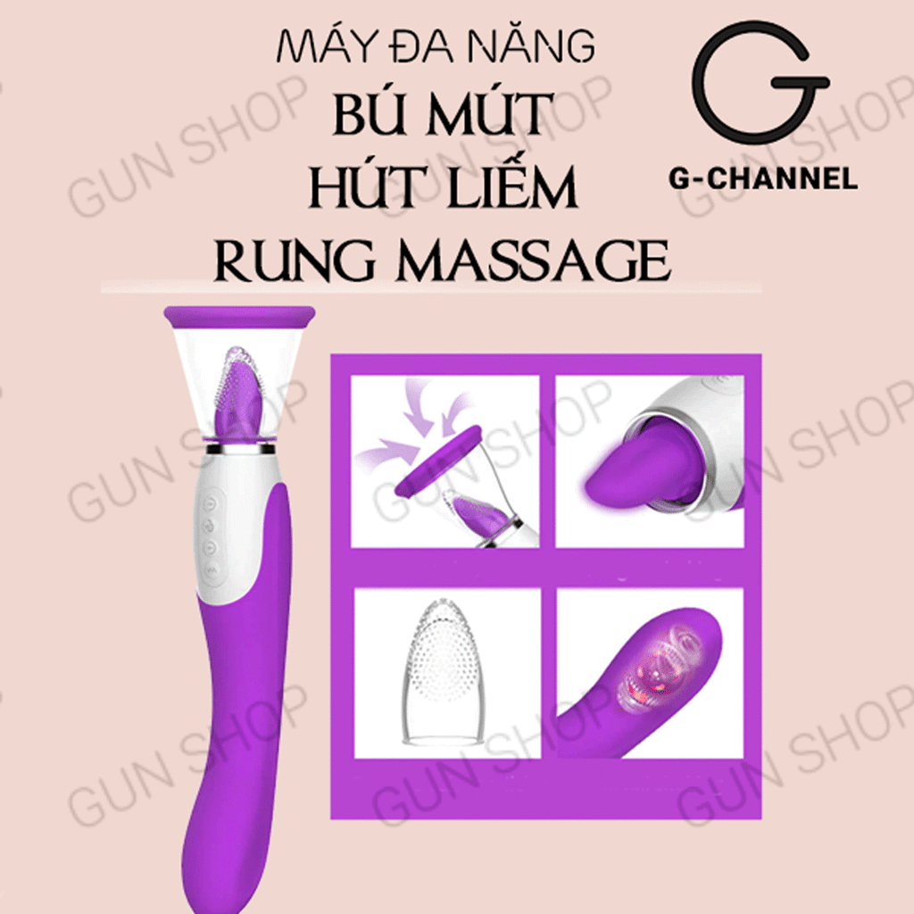 Máy rung massage kích thích âm đạo 2 đầu rung có lưỡi giả hút liếm 17 chế độ - Wistone — ảnh 3