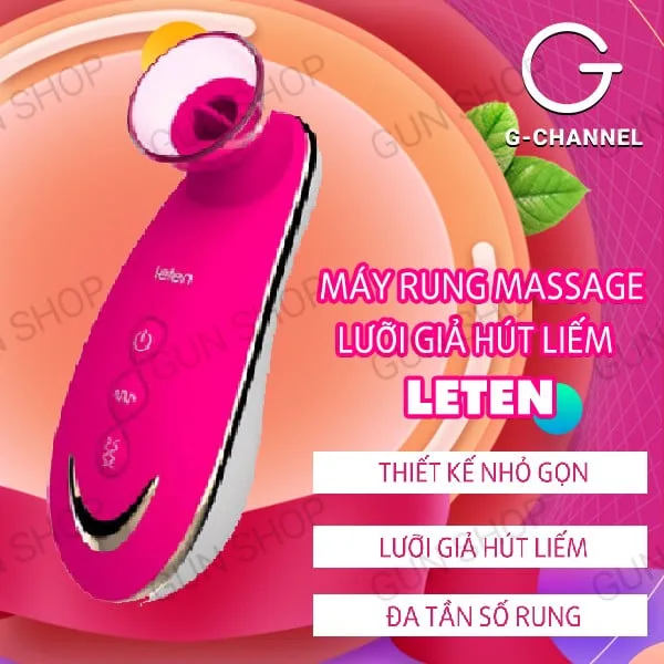 Máy rung Leten Sucker lưỡi giả liếm hút kích thích âm đạo cao cấp — ảnh 4