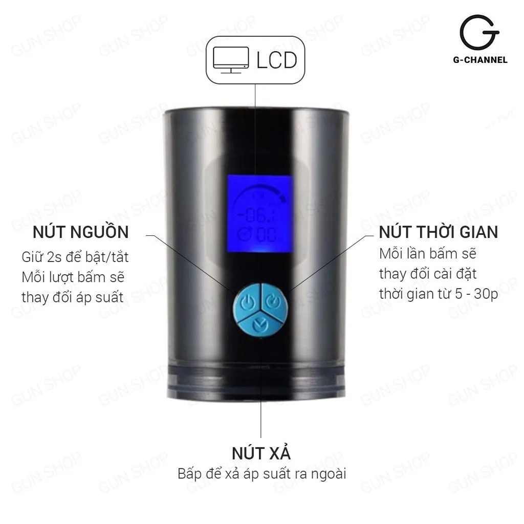 Máy tập tăng kích thước dương vật tự động màn hình LCD - Evo Penis Pump — ảnh 5
