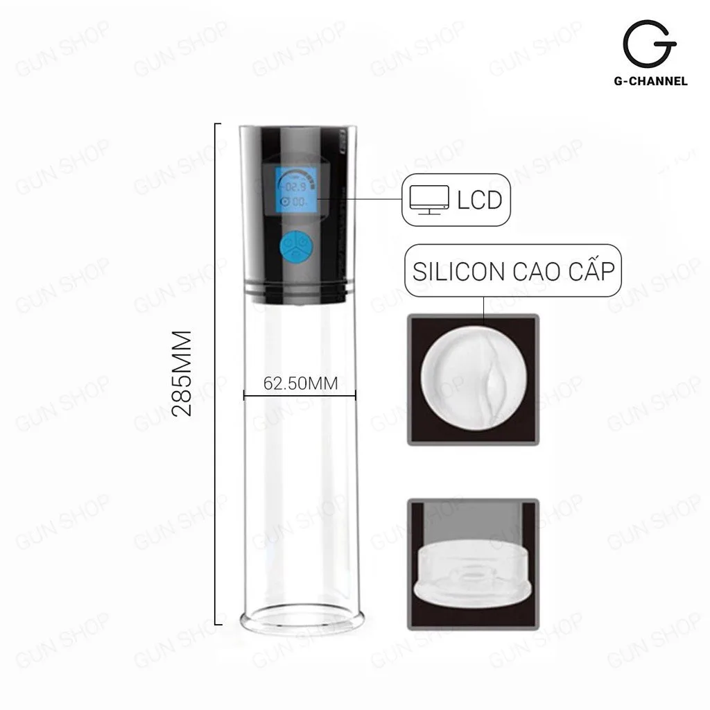 Máy tập tăng kích thước dương vật tự động màn hình LCD - Evo Penis Pump — ảnh 4