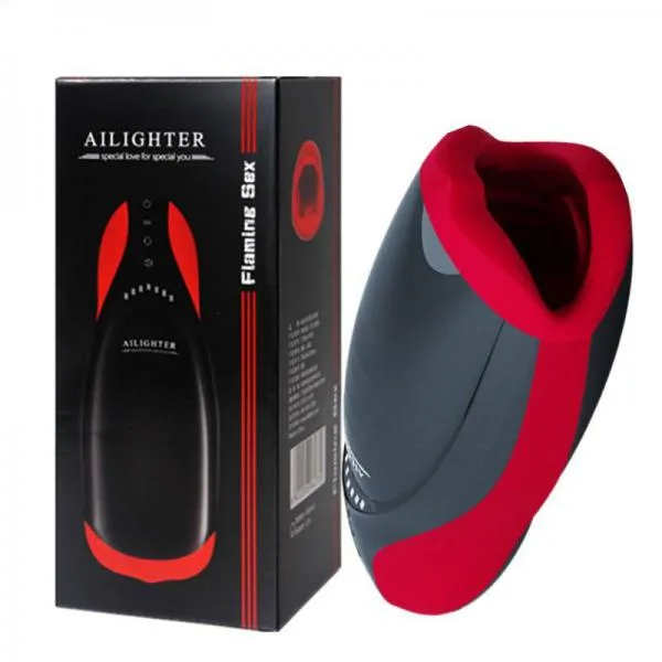 Máy thủ dâm Ailighter Elite Fiery Red Lips miệng giả mô phỏng oral sex thổi kèn