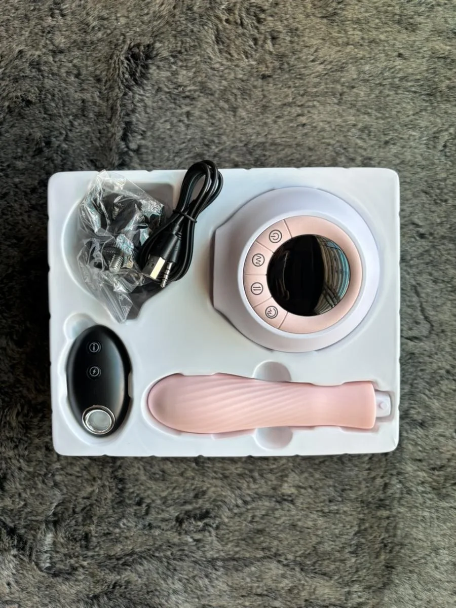 Dildo rung thụt toả nhiệt điều khiển từ xa màn hình LCD hấp — hình 5