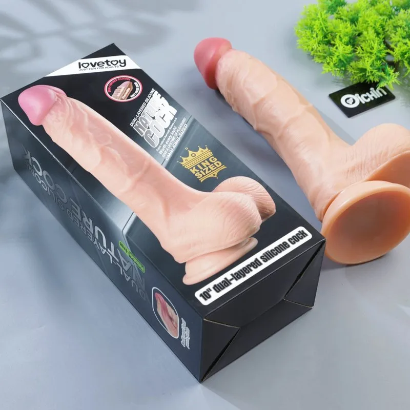 Nature Cock 10 inch Dual Layered silicone gắn tường siêu to — ảnh 2