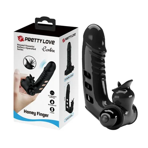 Ngón tay rung 10 chế độ pin sạc Pretty Love Corbin kích thích