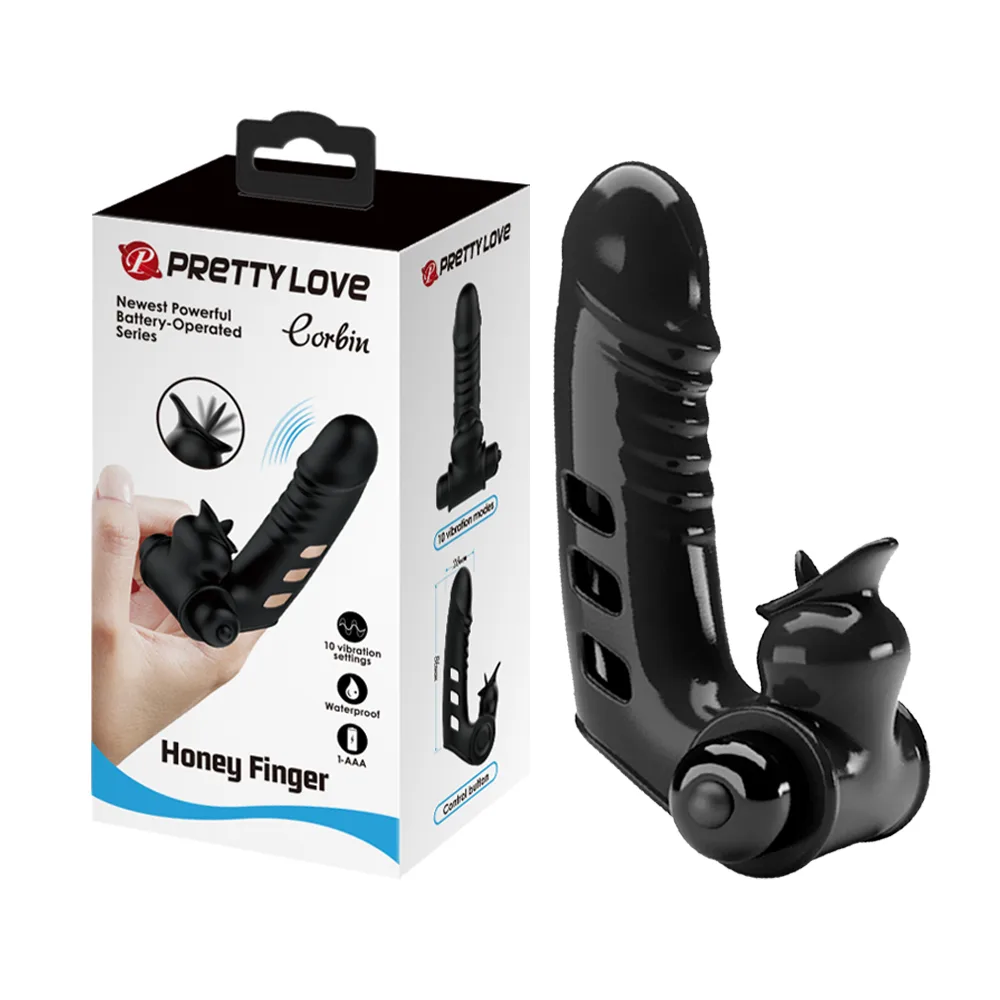 Ngón tay rung 10 chế độ pin sạc Pretty Love Corbin kích thích — ảnh 2