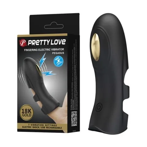 Ngón tay rung sạc điện mạnh mẽ Pretty Love Pegasus 18K Gold