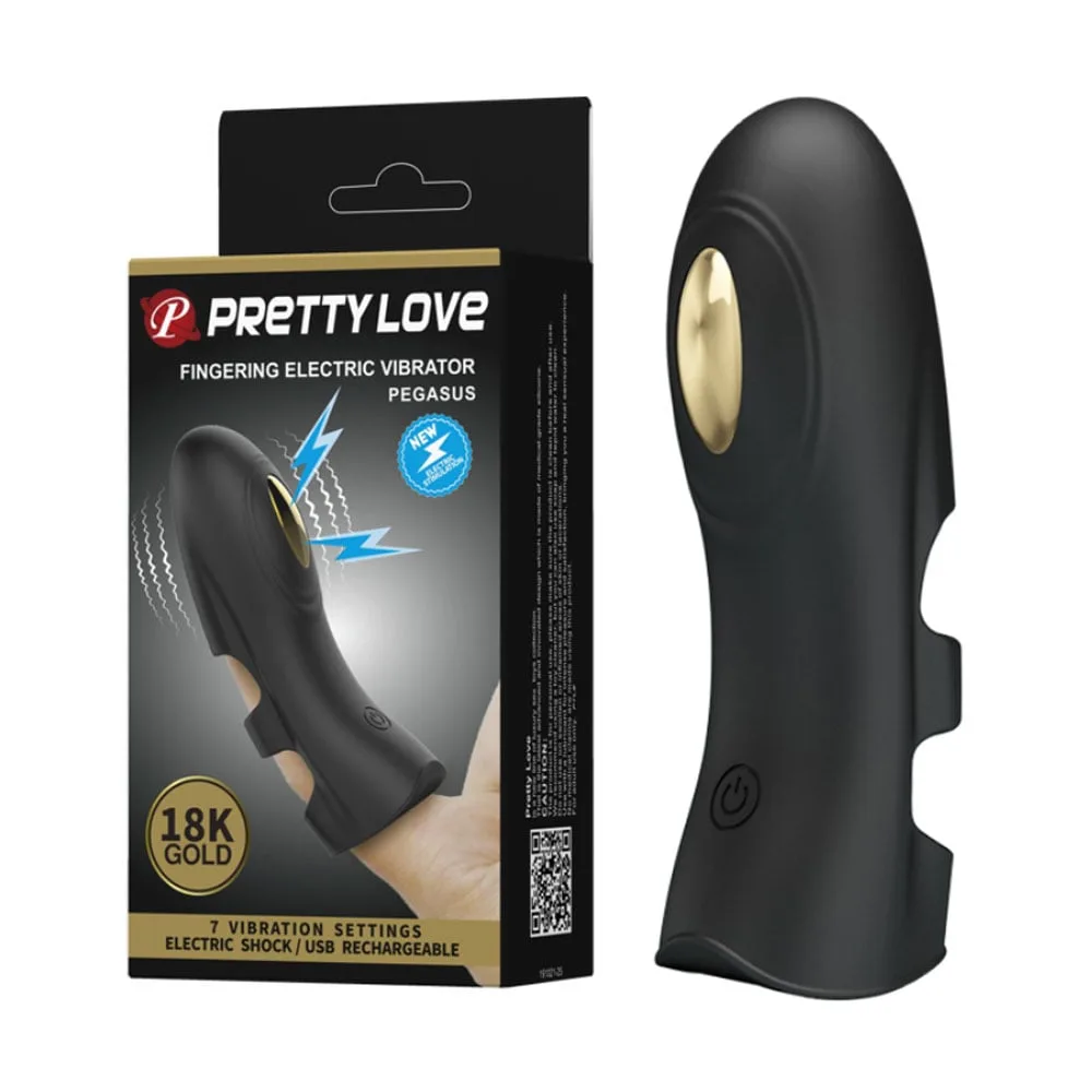 Ngón tay rung sạc điện mạnh mẽ Pretty Love Pegasus 18K Gold — ảnh 2