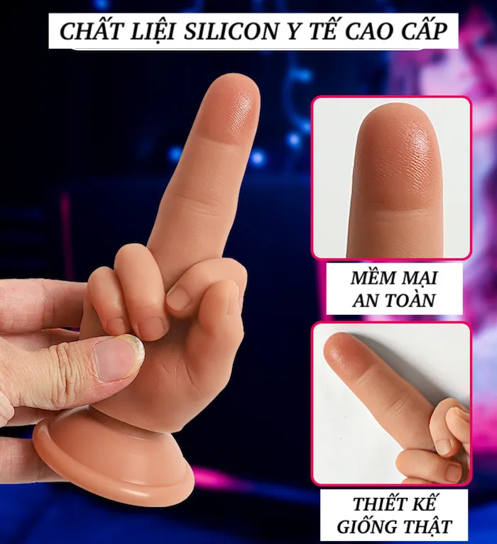 Dương vật giả silicon mềm mại, rung mạnh, ngón tay khổng lồ kích thích — ảnh 5