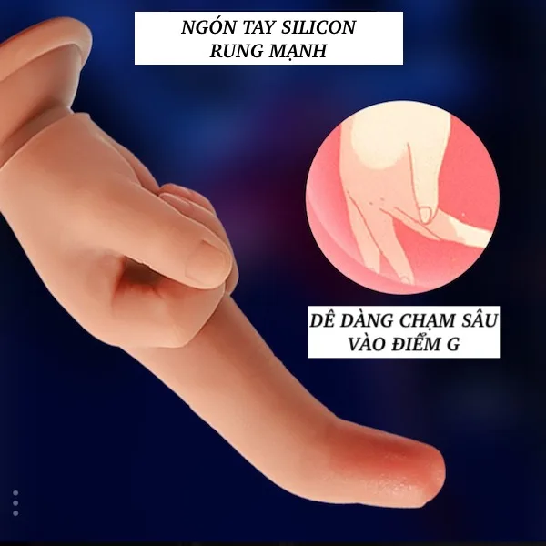 Dương vật giả silicon mềm mại, rung mạnh, ngón tay khổng lồ kích thích — ảnh 3