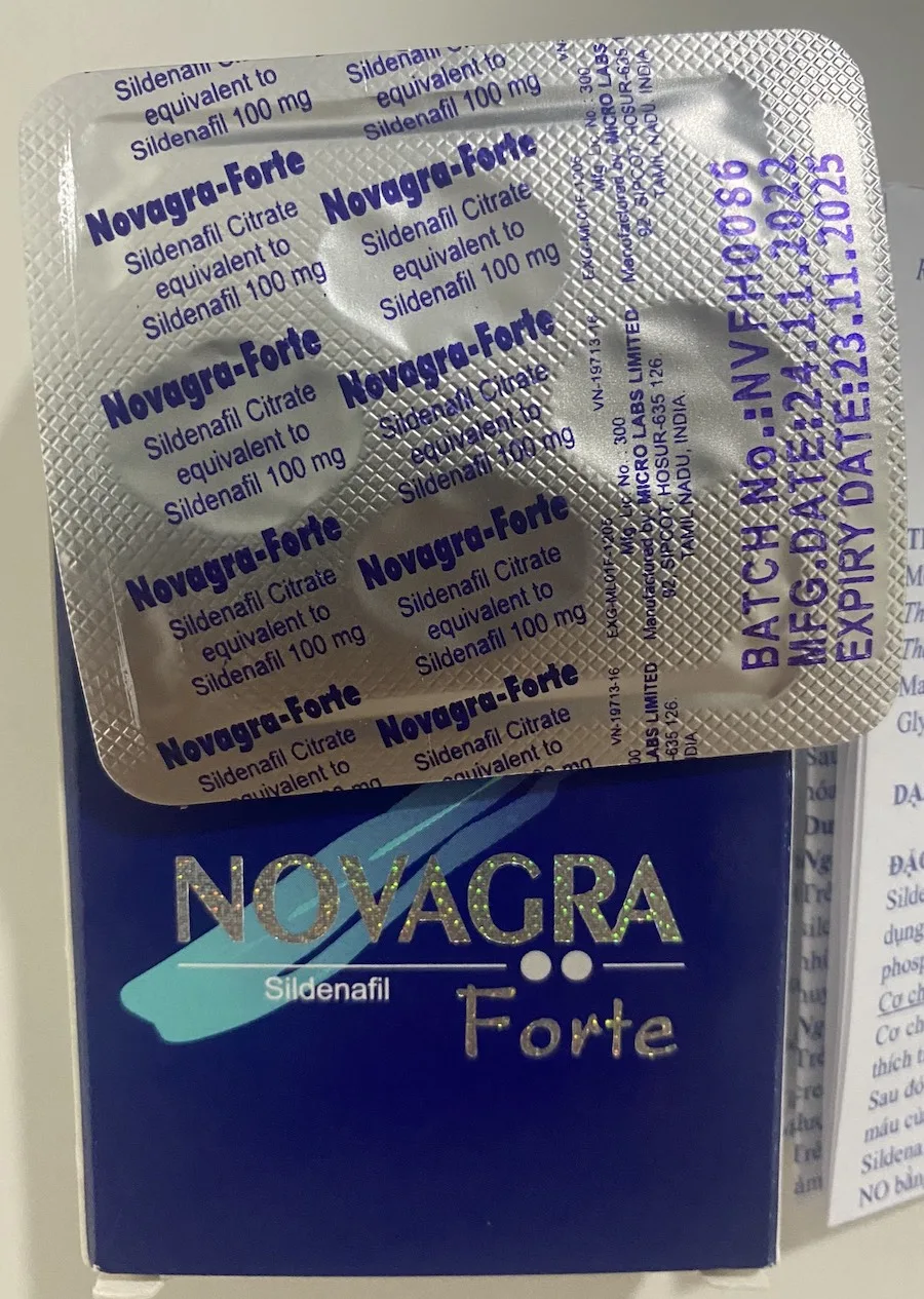 Thuốc Novagra Forte 100mg cương dương Ấn Độ chống xuất tinh — Hướng dẫn sử dụng đơn giản