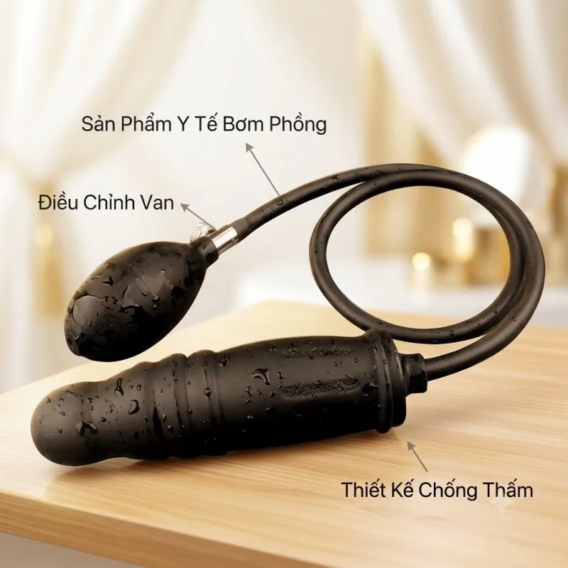 Nút Cắm Hậu Môn Silicon Bơm Hơi Căng Phồng Kích Thích Cho Gay — ảnh 2