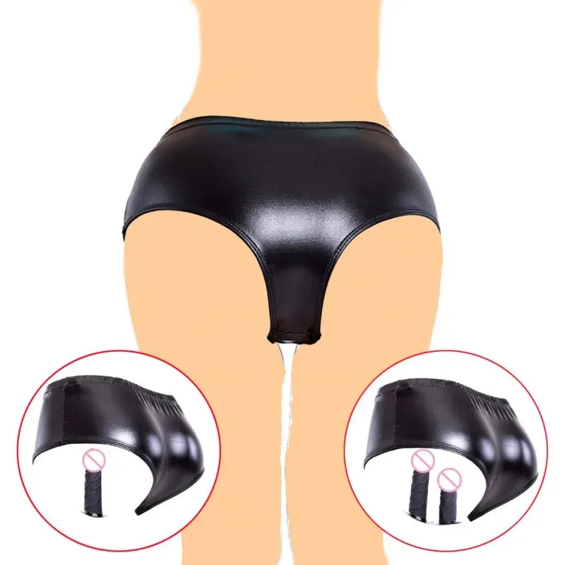 Đồ chơi sextoy gắn quần lót da PU cho les thỏa mãn — ảnh 2