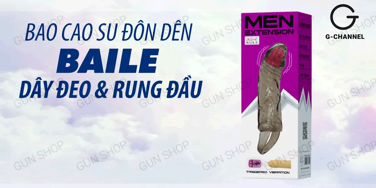 Bao cao su Baile Men Extension dây đeo tăng kích thước rung mạnh — ảnh 2