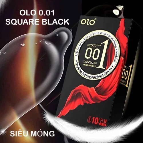 Bao cao su Olo đen siêu mỏng 0.01 ôm sát hộp 10 cái khuyến — Ưu điểm vượt trội của Olo Thin 0.01 Square Black
