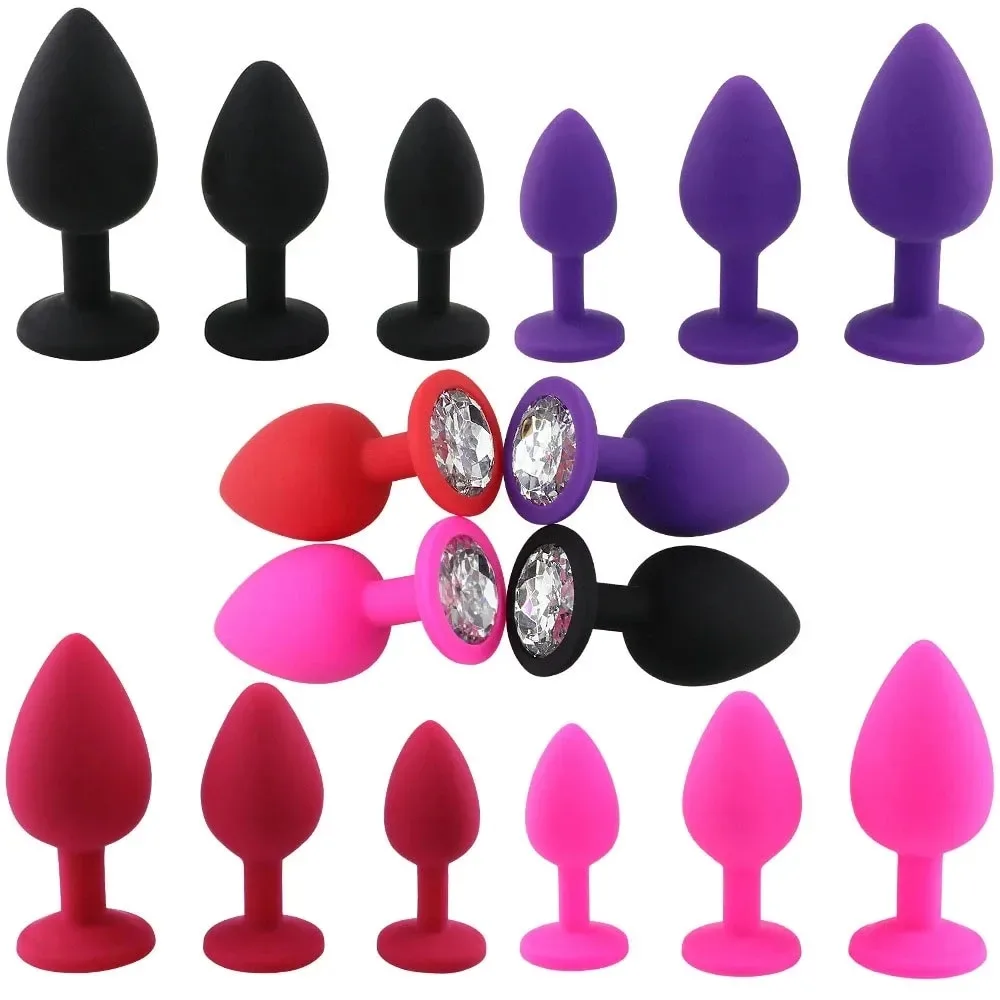 Phích cắm hậu môn silicone đa kích thước an toàn không rung — hình 2