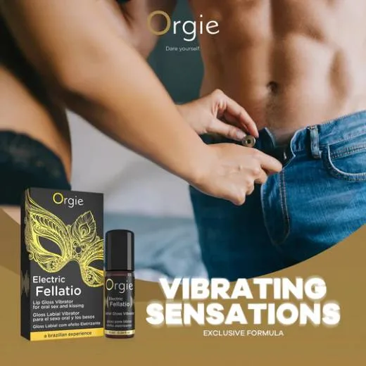 Son Orgie Electric Fellatio Lip Gloss Hiệu Ứng Rung Tê Cho Oral Sex Kích Thích Khoái Cảm Son Orgie Electric Fellatio Lip Gloss Hiệu Ứng Rung Tê Cho — Kích thích mạnh vùng môi và các điểm nhạy cảm Tăng độ hưng