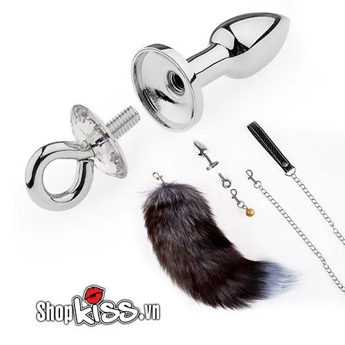 Phích cắm hậu môn kim loại tháo rời lỗ móc cao cấp tăng khoái cảm — ảnh 7