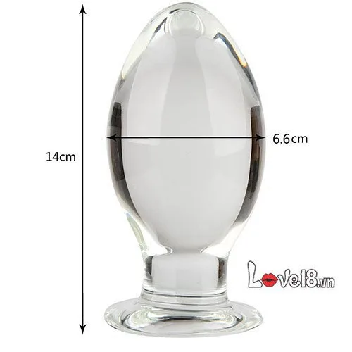 Phích cắm hậu môn bằng thủy tinh siêu to hình giọt nước — ảnh 4