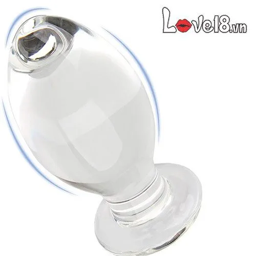 Phích cắm hậu môn bằng thủy tinh siêu to hình giọt nước — ảnh 2
