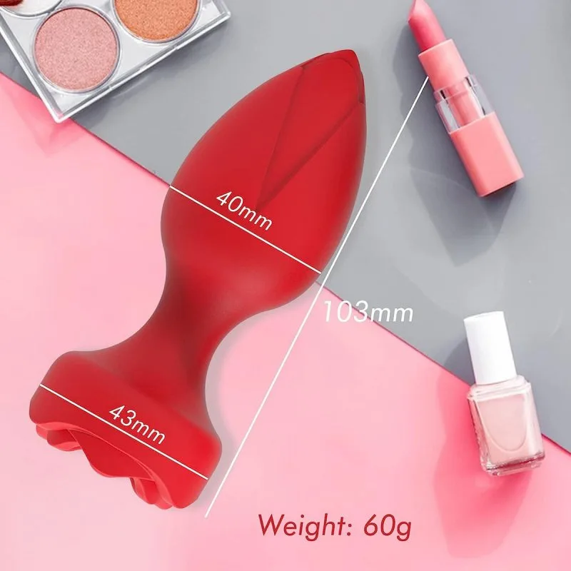 Phích Cắm Hậu Môn Hoa Hồng Rung Điều Khiển Từ Xa Kích Thích — Cung cấp Phích Cắm Hậu Môn Hình Hoa Hồng Có Rung Điều Khiển