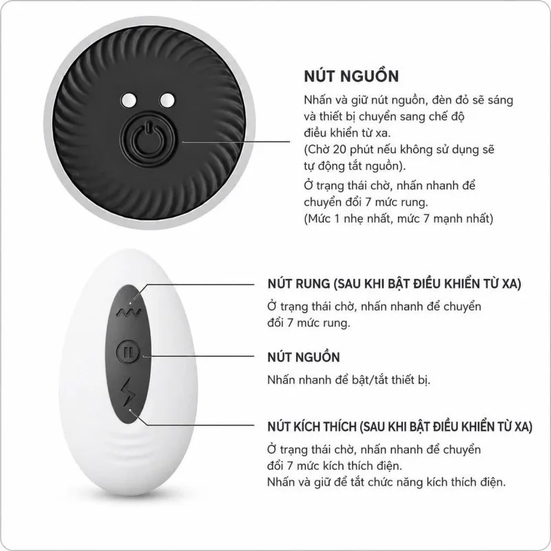 Phích cắm hậu môn inox Jiuuy rung sốc điện anal plug điều khiển remote từ xa — ảnh 6