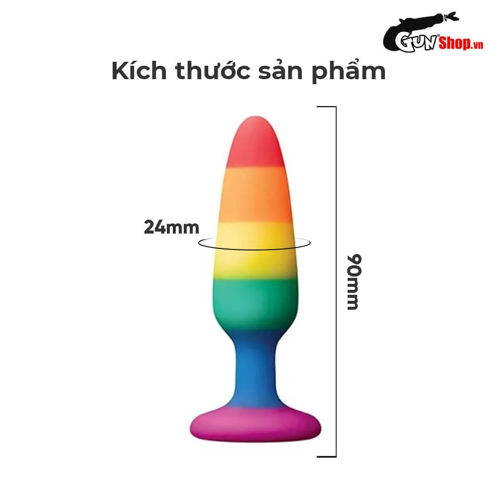 Phích cắm hậu môn silicon cầu vồng - Rainbow — ảnh 3