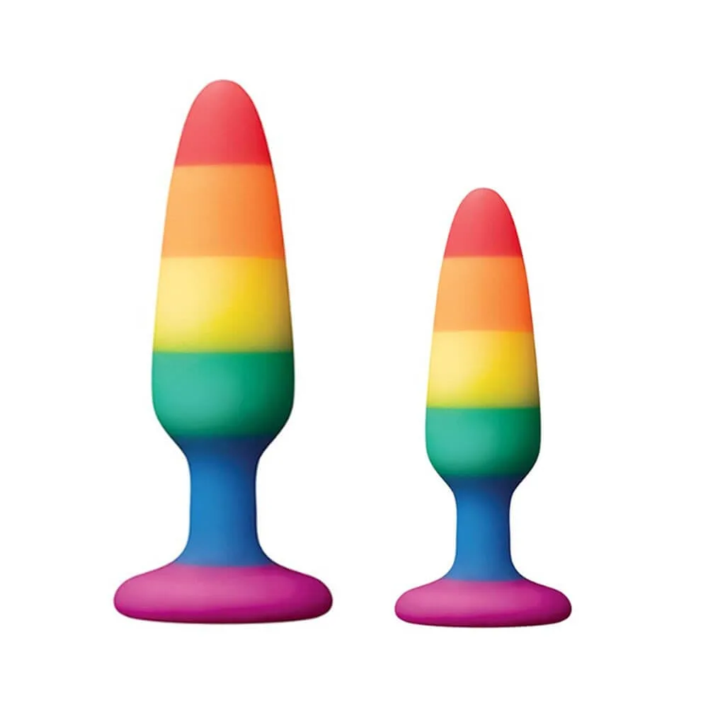 Phích Cắm Hậu Môn Silicon Cầu Vồng Rainbow Mini, Siêu Mềm, An Toàn — ảnh 2