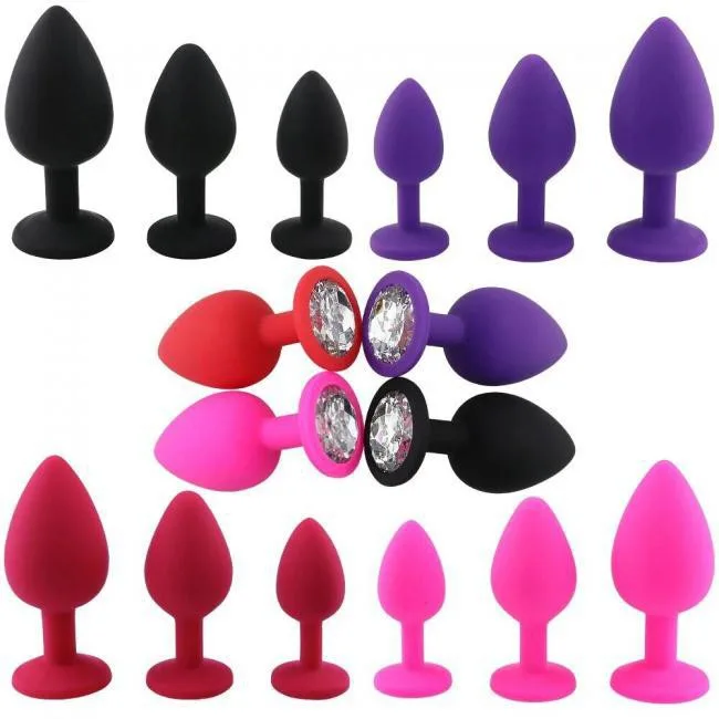 Phích cắm hậu môn silicone đa kích thước an toàn không rung