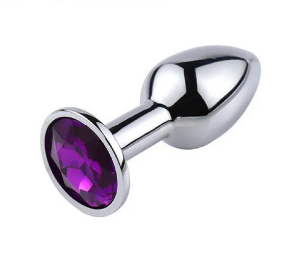 Phích inox cắm hậu môn bạc đính đá nhỏ 2.8cm đẹp hot