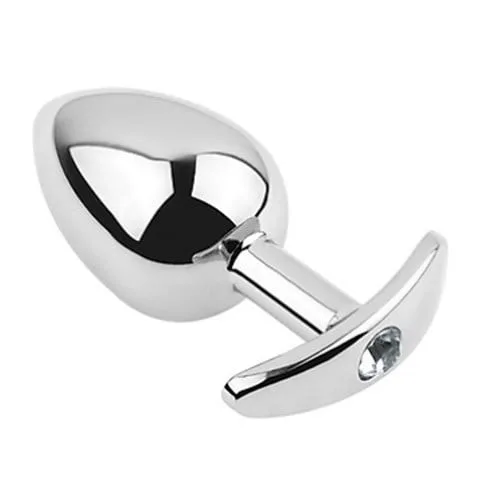 Phích inox hậu môn đính đá 3.4cm kích thích se khít sexy cao cấp